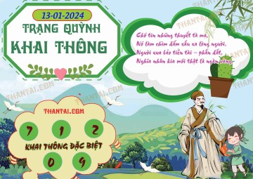 Trạng Quỳnh Khai Thông 13/01/2024