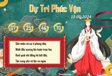 DỰ TRI PHÚC VẬN 13/01/2024