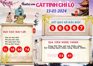 CÁT TINH CHỈ LỘ 13/01/2024