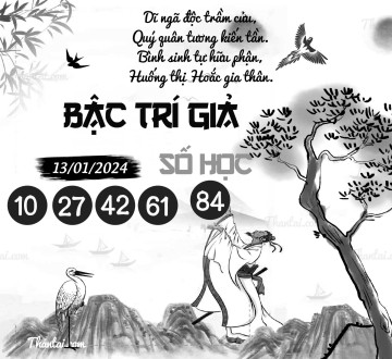 BẬC TRÍ GIẢ SỐ HỌC 13/01/2024