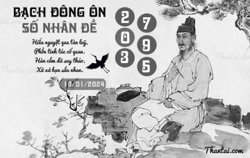 BẠCH ĐÔNG ÔN 13/01/2024