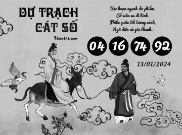 DỰ TRẠCH CÁT SỐ 13/01/2024