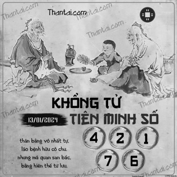 KHỔNG TỬ TIÊN MINH SỐ 13/01/2024