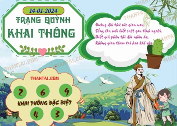 Trạng Quỳnh Khai Thông 14/01/2024