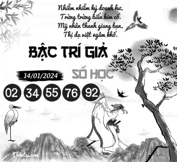 BẬC TRÍ GIẢ SỐ HỌC 14/01/2024