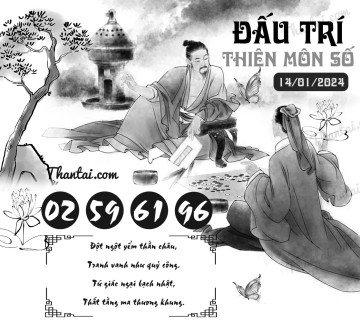 ĐẤU TRÍ THIÊN MÔN SỐ 14/01/2024