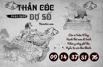 THẦN CÓC DỰ SỐ 14/01/2024