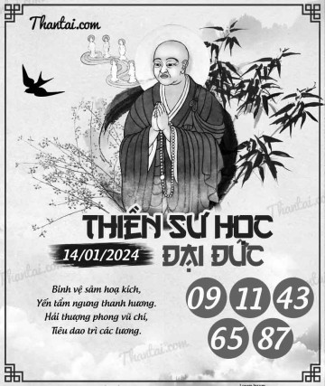 THIỀN SƯ HỌC ĐẠI ĐỨC 14/01/2024