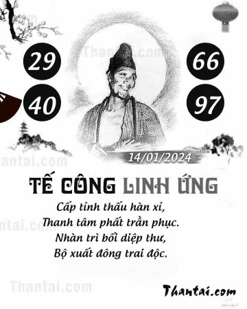 TẾ CÔNG LINH ỨNG 14/01/2024