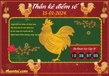 Thần Kê Điểm Số 15/01/2024