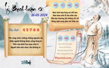 Lý Bạch Luận Số 16/01/2024