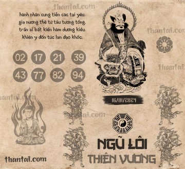 NGŨ LÔI THIÊN VƯƠNG 16/01/2024