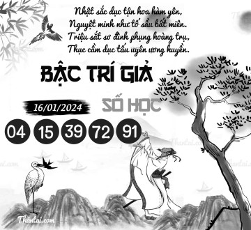 BẬC TRÍ GIẢ SỐ HỌC 16/01/2024