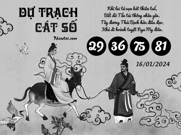 DỰ TRẠCH CÁT SỐ 01/01/2024