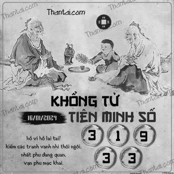 KHỔNG TỬ TIÊN MINH SỐ 16/01/2024