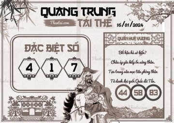 QUANG TRUNG TÁI THẾ 16/01/2024