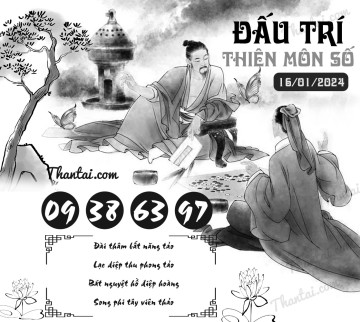 ĐẤU TRÍ THIÊN MÔN SỐ 16/01/2024