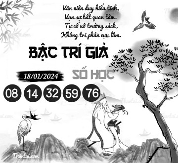 BẬC TRÍ GIẢ SỐ HỌC 18/01/2024