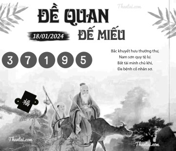 ĐỀ QUAN ĐẾ MIẾU 18/01/2024