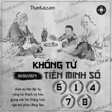 KHỔNG TỬ TIÊN MINH SỐ 18/01/2024