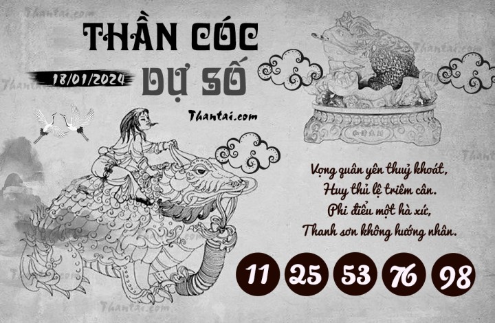 THẦN CÓC DỰ SỐ 03/01/2024