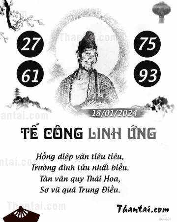 TẾ CÔNG LINH ỨNG 18/01/2024