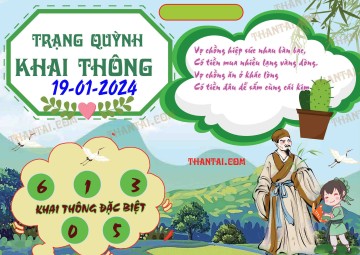 Trạng Quỳnh Khai Thông 19/01/2024