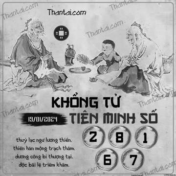 KHỔNG TỬ TIÊN MINH SỐ 19/01/2024