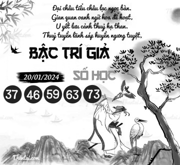 BẬC TRÍ GIẢ SỐ HỌC 20/01/2024