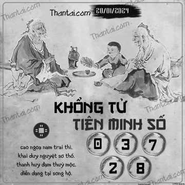 KHỔNG TỬ TIÊN MINH SỐ 20/01/2024