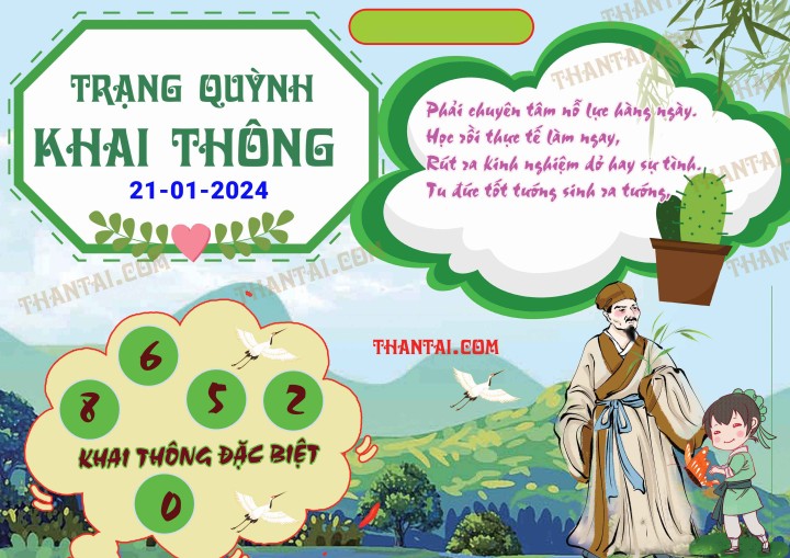 Trạng Quỳnh Khai Thông 06/01/2024