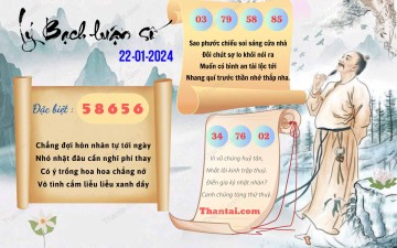 Lý Bạch Luận Số 22/01/2024