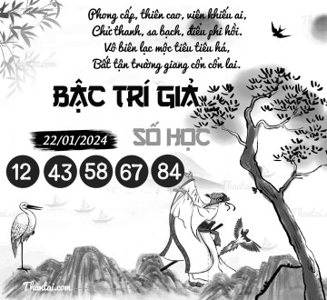 BẬC TRÍ GIẢ SỐ HỌC 22/01/2024