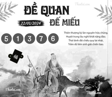 ĐỀ QUAN ĐẾ MIẾU 22/01/2024