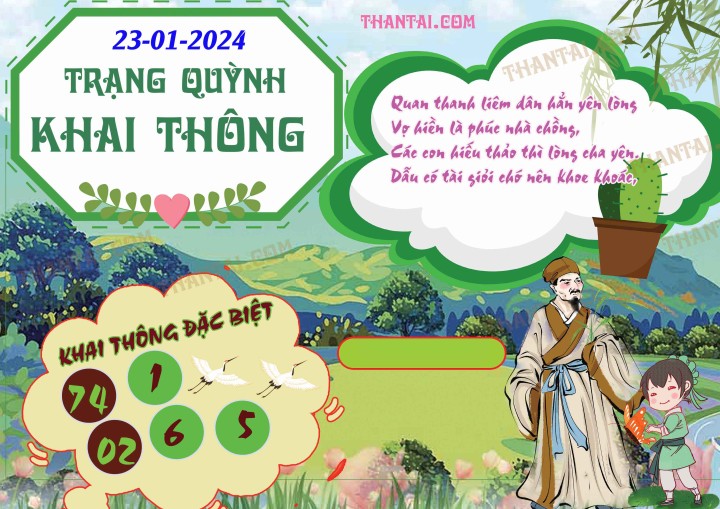 Trạng Quỳnh Khai Thông 08/01/2024