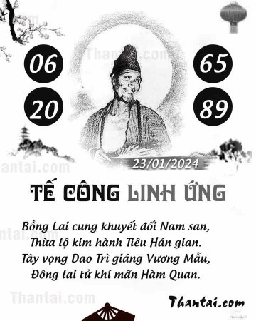 TẾ CÔNG LINH ỨNG 23/01/2024