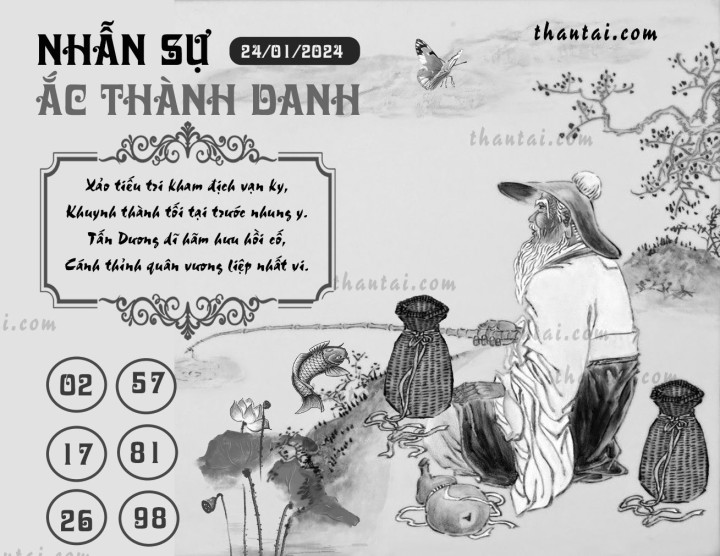 NHẪN SỰ ẮC THÀNH DANH 09/01/2024