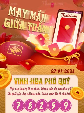 May Mắn Giữa Tuần 27/01/2023