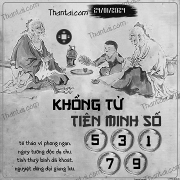 KHỔNG TỬ TIÊN MINH SỐ 24/01/2024