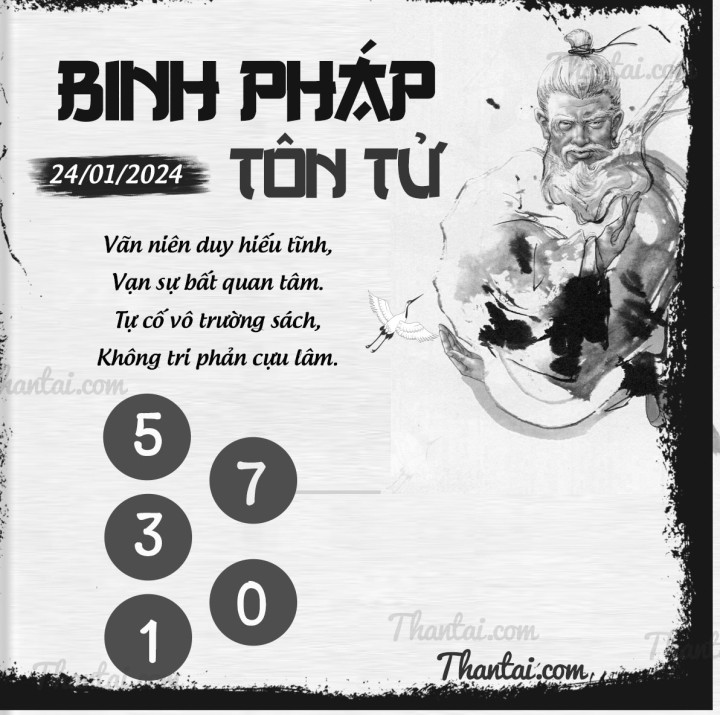 BINH PHÁP TÔN TỬ 09/01/2024