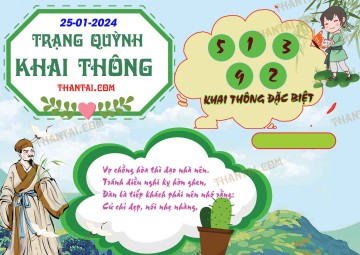 Trạng Quỳnh Khai Thông 25/01/2024