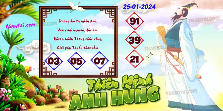 THIÊN MỆNH ANH HÙNG 10/01/2024