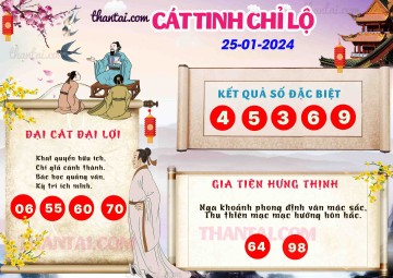 CÁT TINH CHỈ LỘ 25/01/2024