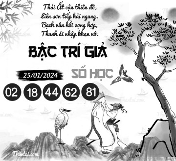 BẬC TRÍ GIẢ SỐ HỌC 25/01/2024