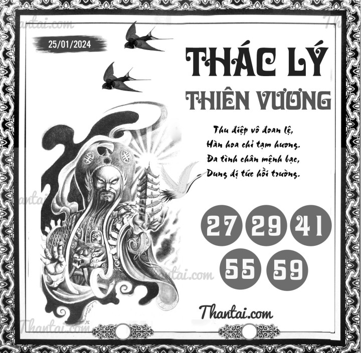 THÁC LÝ THIÊN VƯƠNG 10/01/2024
