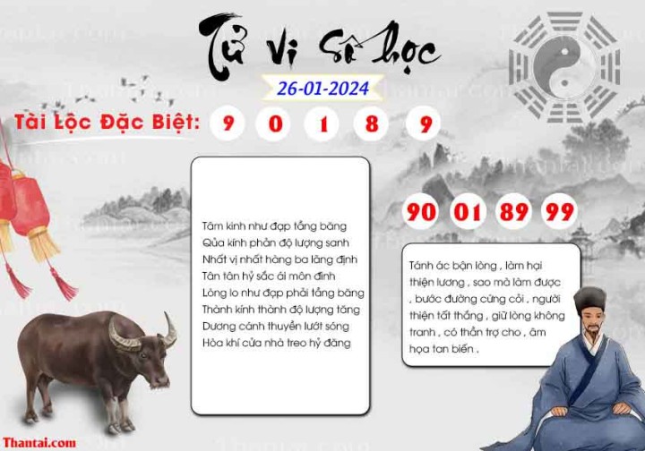 TỬ VI SỐ HỌC 11/01/2024