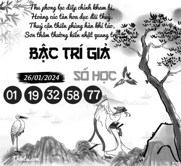 BẬC TRÍ GIẢ SỐ HỌC 26/01/2024