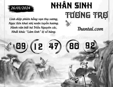 NHÂN SINH TƯƠNG TRỢ 26/01/2024