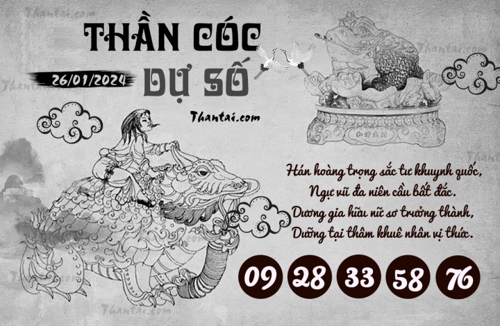 THẦN CÓC DỰ SỐ 11/01/2024