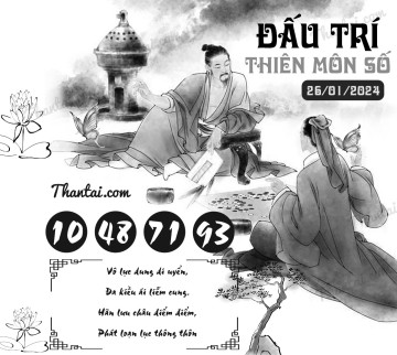 ĐẤU TRÍ THIÊN MÔN SỐ 26/01/2024